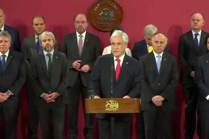 134IN-Chila. Piñera realiza un profundo cambio en su gabinete