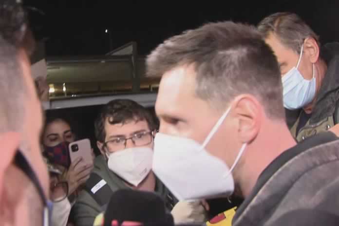 20DEP-MESSI LLEGA A BARCELONA