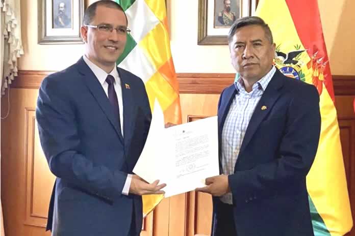 269IN-Venezuela, alianza con Bolivia, cancilleres ambos países
