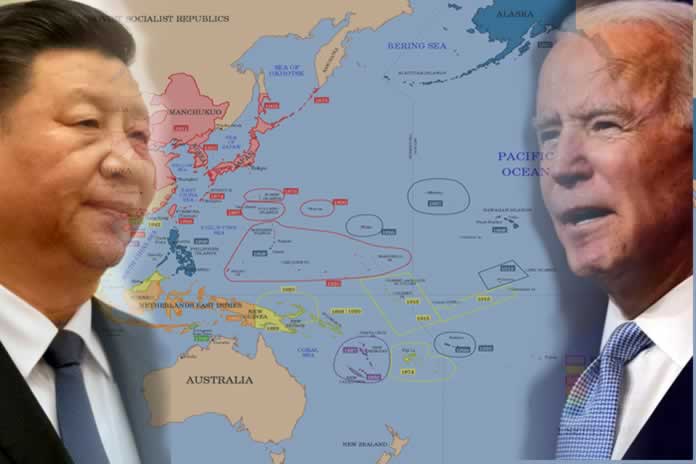 534 INT- Joe Biden calibra su relación con Xi Jinping, la competencia entre EE.UU. y China se despliega en el Pacífico XI JINPING, BIDE, MAPA PACÍFICO NORTE
